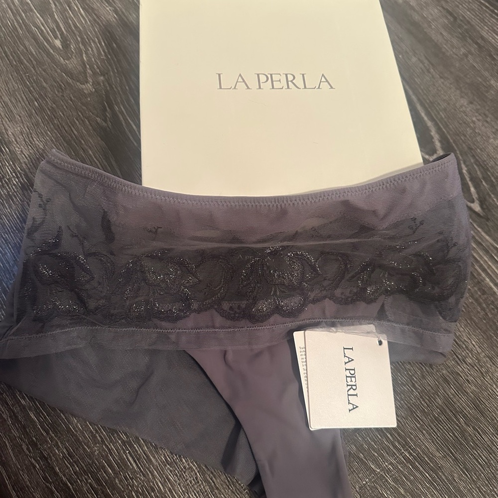 La Perla Elegant Gray Lace Panties